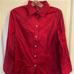 Red/maroon long sleeve blouse